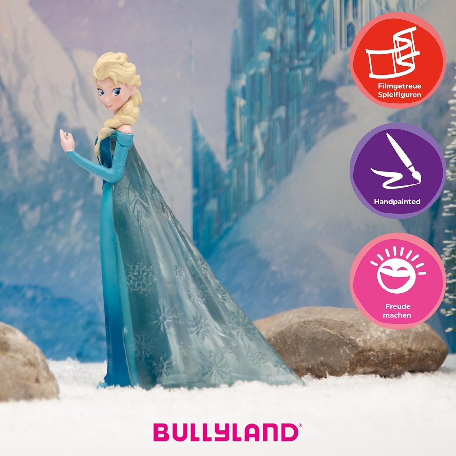 Bullyland 12961 - Elsa aus Arendelle Figur aus Walt Disney Frozen, ca. 10,1 cm, sehr detailliert, ideal als kleines Geschenk für Kinder ab 3 Jahren
