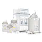Modularer Chicco-Sterilisator mit Trocknungsfunktion, Babyflaschen-Sterilisator, Beißring und Schnuller mit automatischem Stopp, mikrowellengeeignet, geeignet zum Sterilisieren von bis zu 6 330-ml-Flaschen