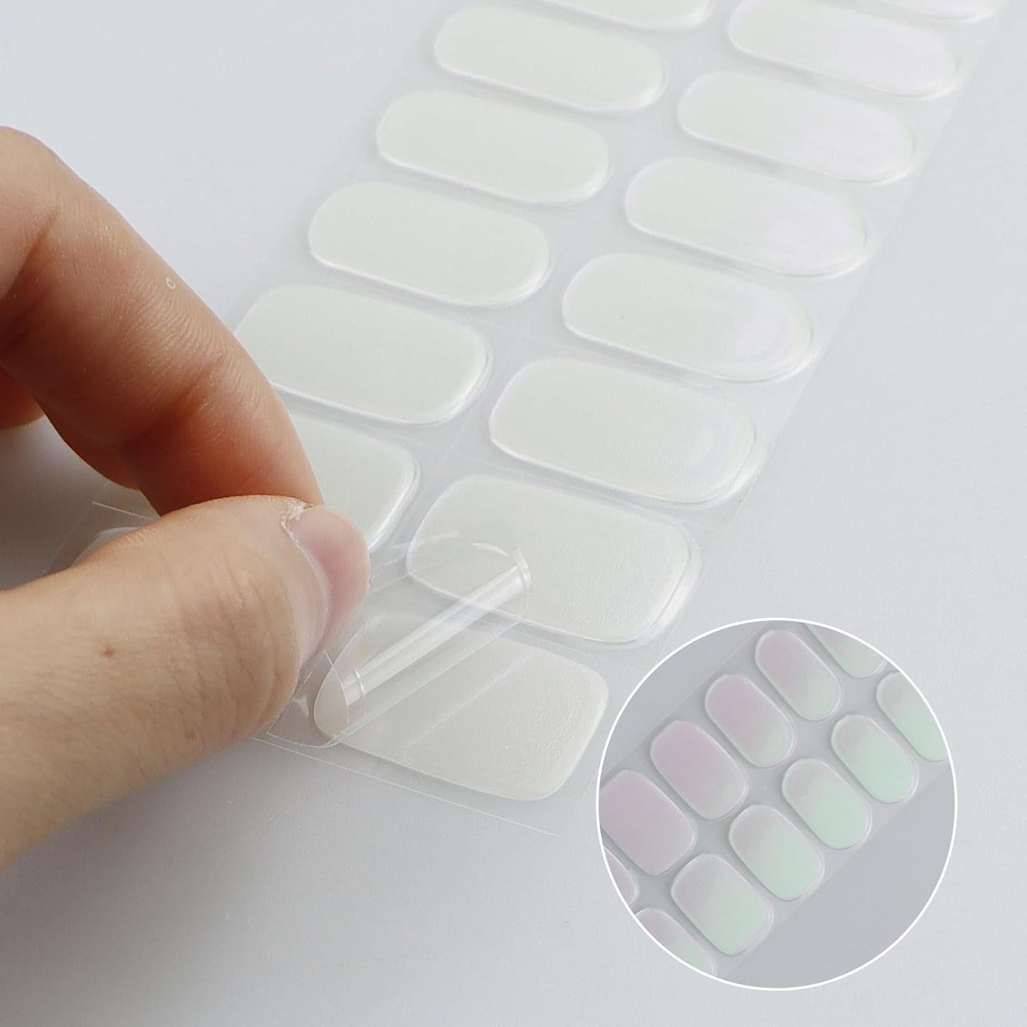 JMEOWIO Nagelfolie, glitzernde Gel-Nagelfolie, selbstklebender Nagelaufkleber, UV-härtende Nageldekoration, Design-Zubehör