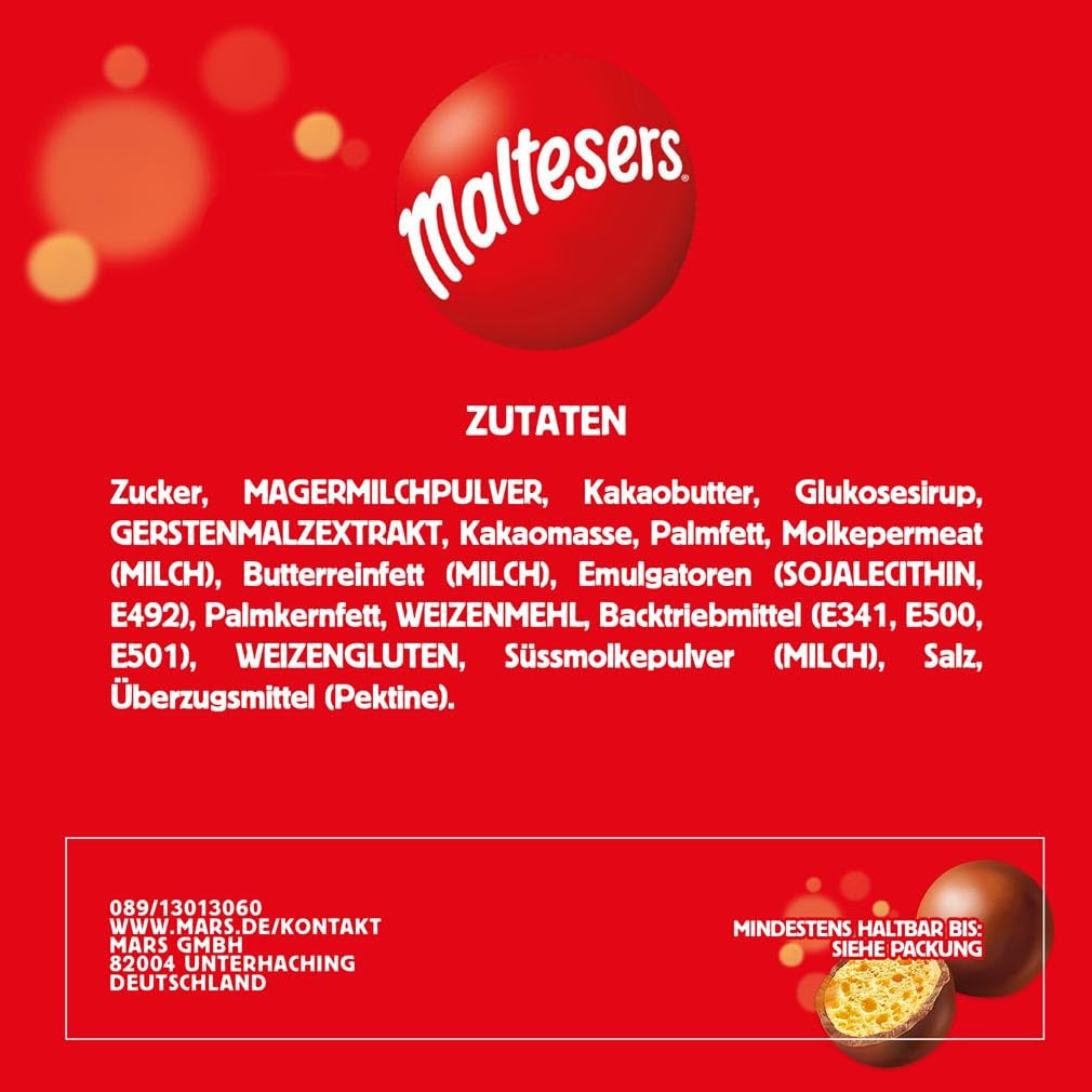 Maltesers, Schokokugeln mit knusprig-leichtem Kern, luftiger Schoko-Snack, 1 Packung (1 x 300g)