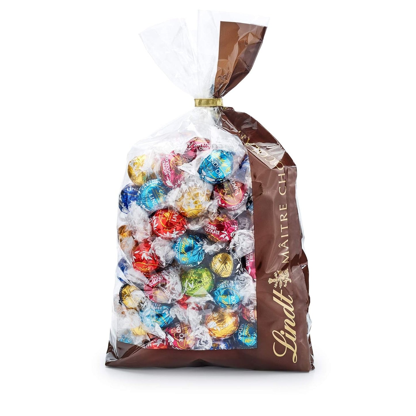 Schokoladenmischung LINDOR | 1371 g | Ca. 109 Kugeln: Klassische Mischung für Milchschokoladenkugeln und LINDOR | Ca. 80 Schokokugeln (Milch, Weiß, Zartbitter 60 %, Haselnuss) | Großpackung, 1 kg