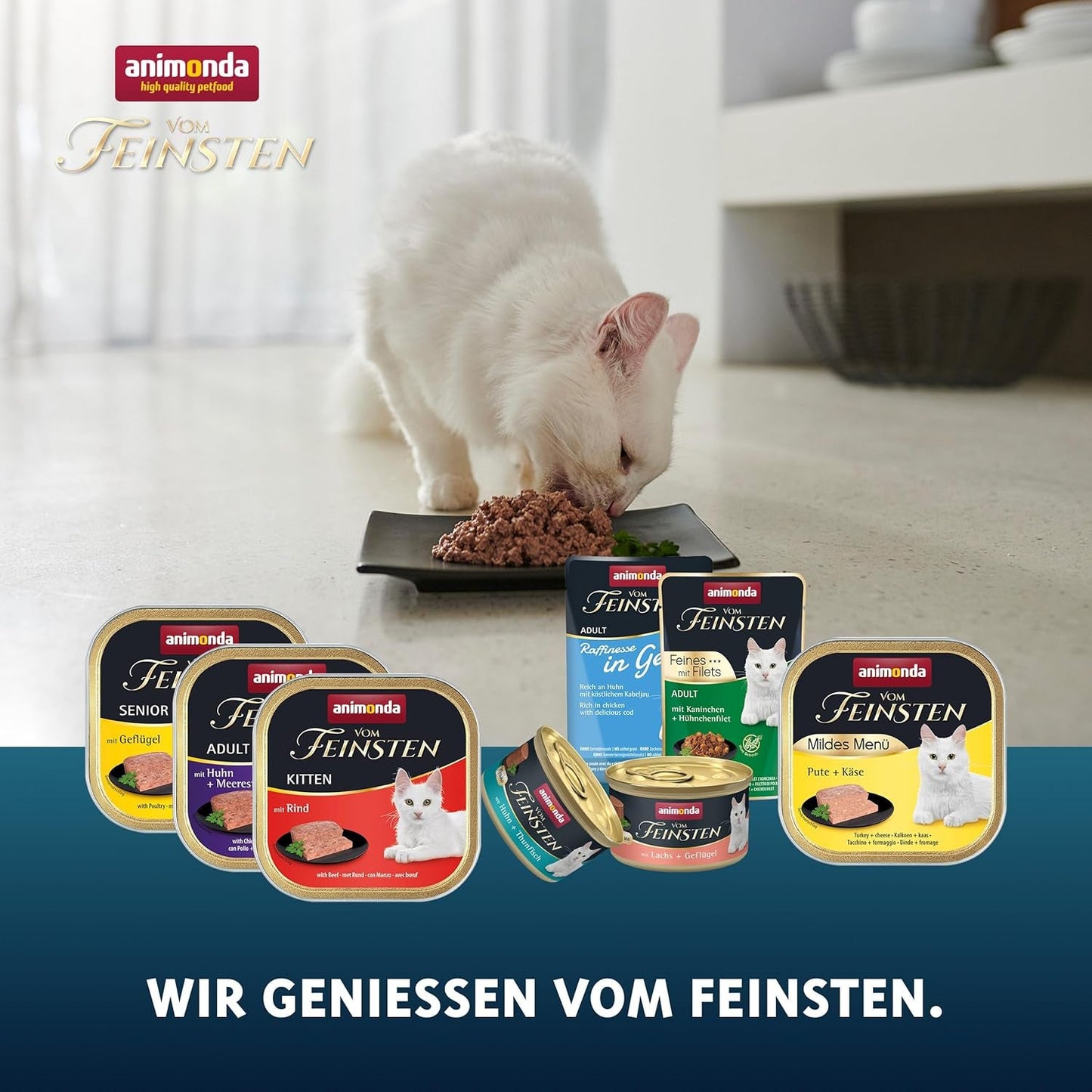 animonda vom Feinsten Senior, Nassfutter für ältere Katzen ab 7 Jahren, Sorte für ältere Katzen, 32 x 100 g