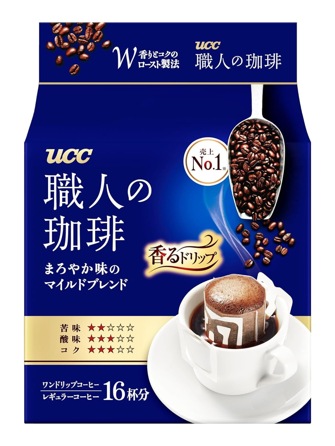 Japan Craftsman Coffee Einweg-Filterkaffee Brasilien Vietnam Leichte Mischung 16 Beutel.