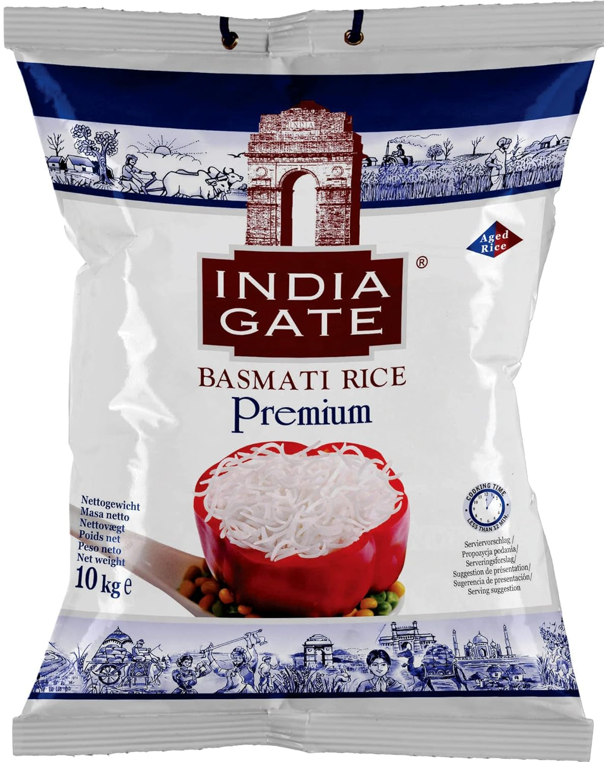 INDIA GATE Premium Basmatireis – Aromatischer, feiner Langkornreis aus Indien, feiner Langkorn (1 x 500 g)