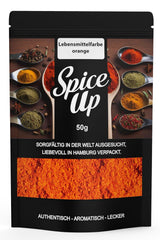 Spice up Lebensmittelfarbe Orange 50G – Lebensmittelfarbe Orange 50G – Leuchtendes Farbpulver für Küchen- und Backideen – Für Desserts, Getränke, Currys und kreative Dekorationen – Vegan und ohne künstliche Zusatzstoffe