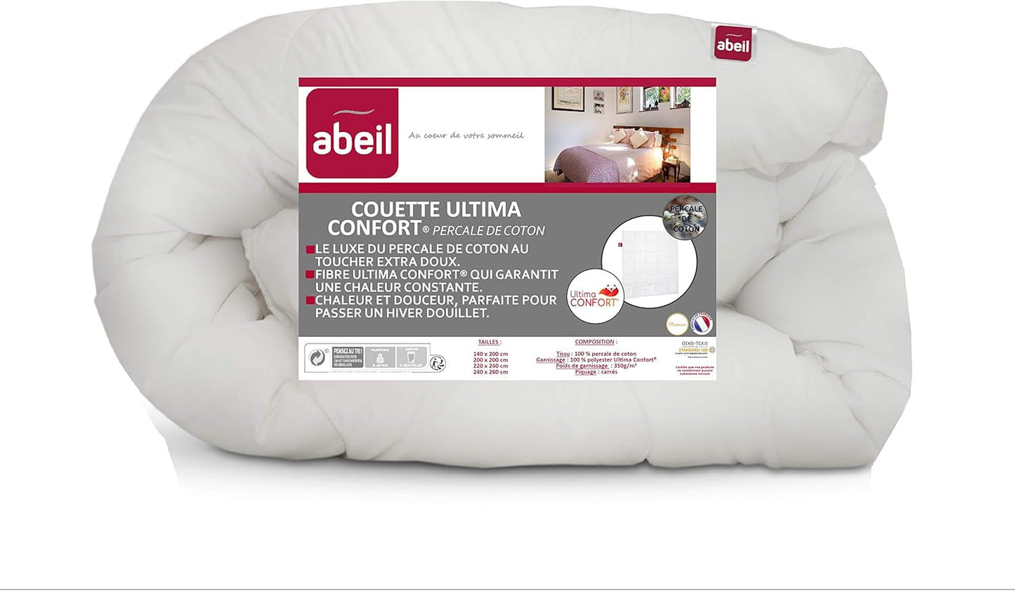 Abeil Premium Ultima Comfort Steppdecke aus Perkal-Baumwolle, 200 x 200 cm Steppdecken und Steppdecken Naty Shop 200 x 200 cm