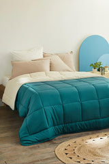 Toison D'Or Cocoon Steppdecke, Pflaume / Stahl, 140 x 200 cm Steppdecken und Steppdecken Naty Shop Pfauenblau/Kieselstein 240 x 260 cm