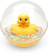 Fisher-Price WaterMates Ducky Ball, lustige Ente im Konfettiball, Babyspielzeug, Spielball, Badespielzeug, ab 3 Monaten, 75676 Baby Toys Naty Shop Entenball