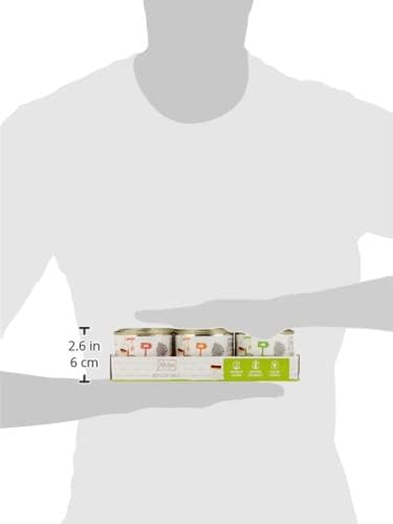 MjAMjAM – Premium-Nassfutter für Katzen – Mischpackung I – Huhn, Rind, Herzen, 6er-Pack (6 x 200 g), getreidefrei mit extra Fleisch