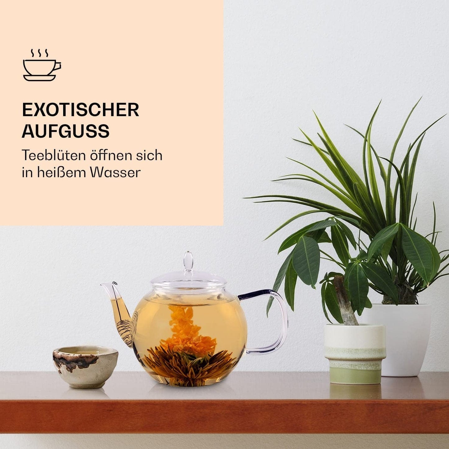 Elegante 6er-Mischbox von Feelino – Weiße Teeblüten von Feelino in einer wunderschönen Probier- und Geschenkbox mit 6 verschiedenen weißen Teerosen, einzeln vakuumverpackt, 1er-Packung