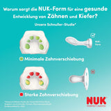 NUK Perfect Match Luftschnuller für Babys | 6-18 Monate | Kieferorthopädische Schnuller, die die Luftzirkulation fördern und durch Speichel verursachte Hautausschläge verhindern | 95 % Akzeptanz bei Babys** | Disney Mickey Mouse | 2 Stück