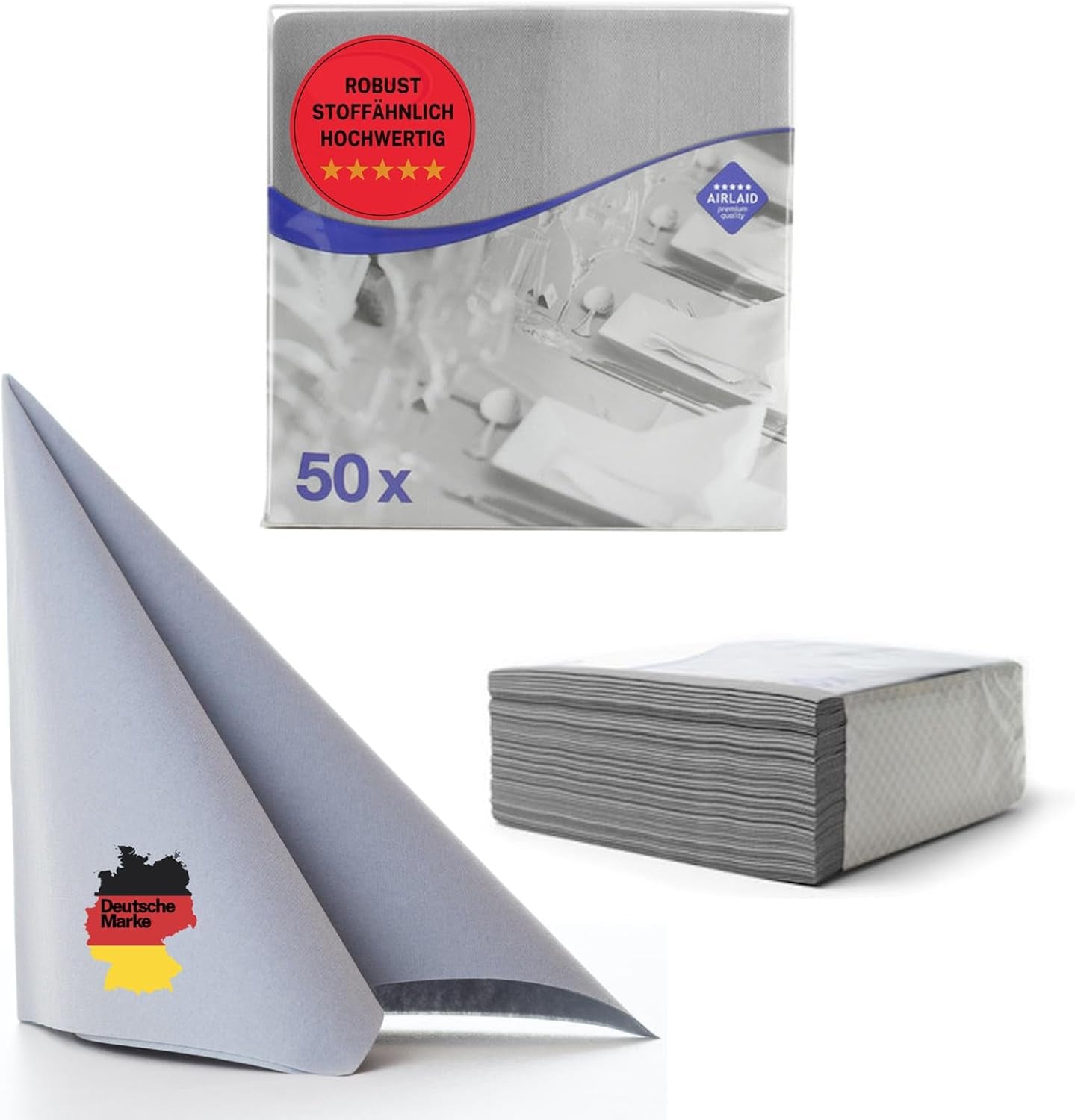 50 Aroba Airlaid Servietten Textiloptik 19 FARBEN 40X40 cm 1/4 Falz Hochwertige Textiloptik Hochzeitsservietten für Jubiläen Hotel Gastronomie Feiertage Weihnachten Hochzeit Rosa