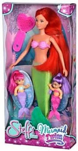 Simba 105734162001 105734162 - Steffi Love The Twin Mermaids / zwei Varianten / Steffi als Meerjungfrau / mit zwei Baby-Meerjungfrauen / Modepuppe / 29 cm, für Kinder ab 3 Jahren