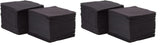 Saten Ser22104961 Coktail-Serviette, 20 x 20, 2-lagig, 1/4-Faltung, 100 Servietten, Punta-Punta, Schwarz