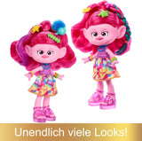 Mattel DREAMWORKS TROLLS Together Strong – Hair-Tastic Queen Poppy Fashion Doll – 15+ Accessoires, Glitzerkamm, waschbares Glitzergel, ab 3 Jahren, HNF25 Naty Shop Dolls