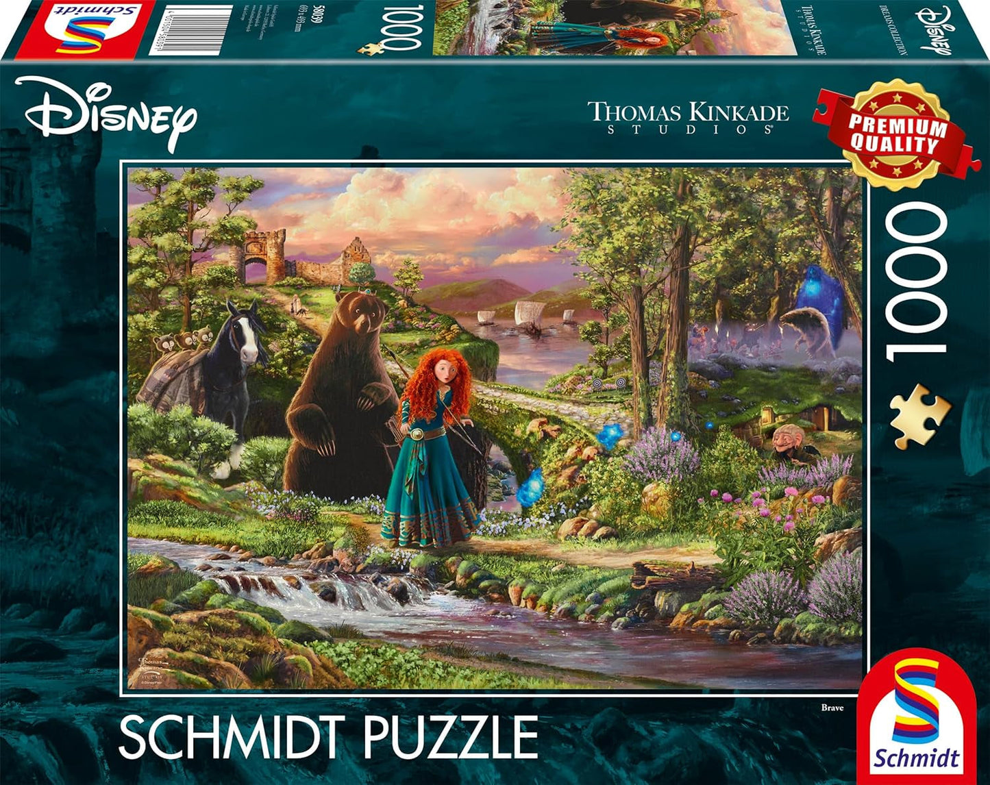 Schmidt Spiele 58039 Disney, Brave, Merida, Thomas Kinkade, Puzzle 1000 Teile, mehrfarbig Puzzle Naty Shop Standardtitel