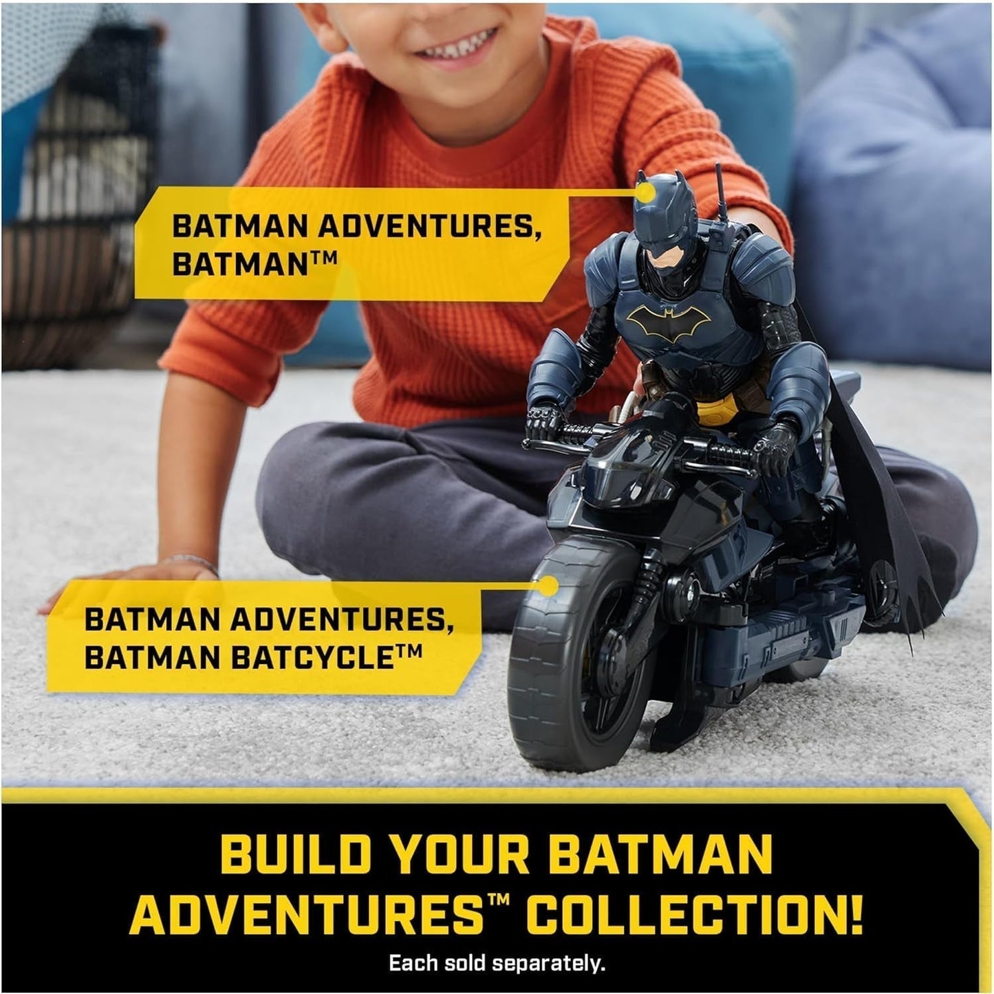 DC Batman Adventures Actionfigur, 30 cm – Mit 16 Ausrüstungsteilen und voll beweglich für spannende Abenteuer und actiongeladene Stunts, Spielzeug für Kinder ab 3 Jahren. Actionfiguren Naty Shop