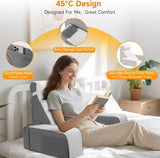 Großes Lesekissen mit abnehmbarer Nackenstütze und Armlehnen, Rückenkissen fürs Bett, ergonomisches Rückenkissen mit Armlehne, Tasche und waschbarem Bezug zum Lesen und Fernsehen.