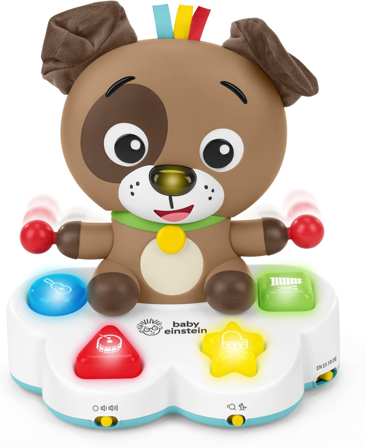 Baby Einstein, Drum & Learn Dean Musikalisches Lernspielzeug – Multisensorisches Babyspielzeug, 2 Spielmodi, Farben, Formen und Instrumente, 50+ Geräusche, ab 6 Monaten Babyspielzeug Naty Shop Standardtitel