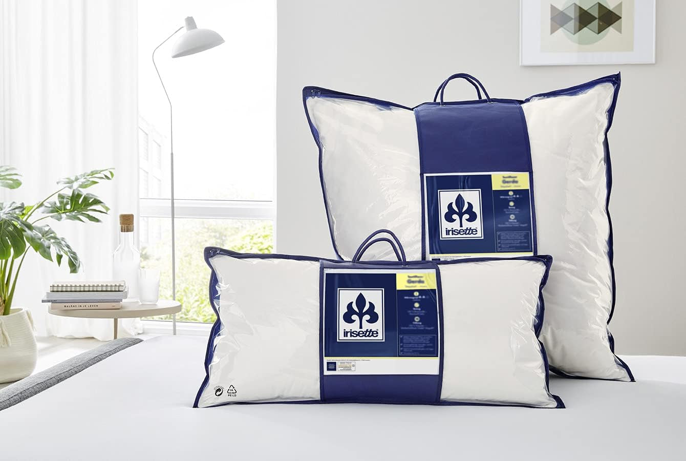 Irisette Noblesse Kissen - Made in Germany - Kissen mit abnehmbarem Bezug aus reiner Baumwolle, 80 x 80 cm, Öko-Tex zertifizierte Naty Shop Standardkissen
