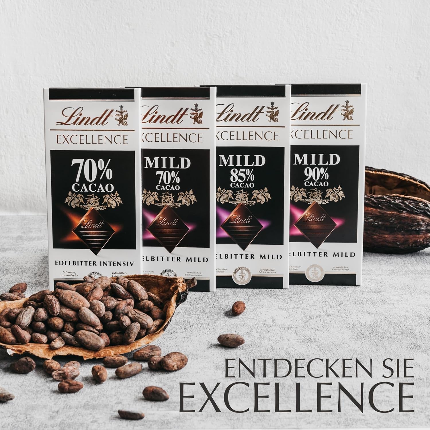 Lindt EXCELLENCE 70 % Kakao – dunkle Schokolade, 100-Gramm-Tablette Naty Shop