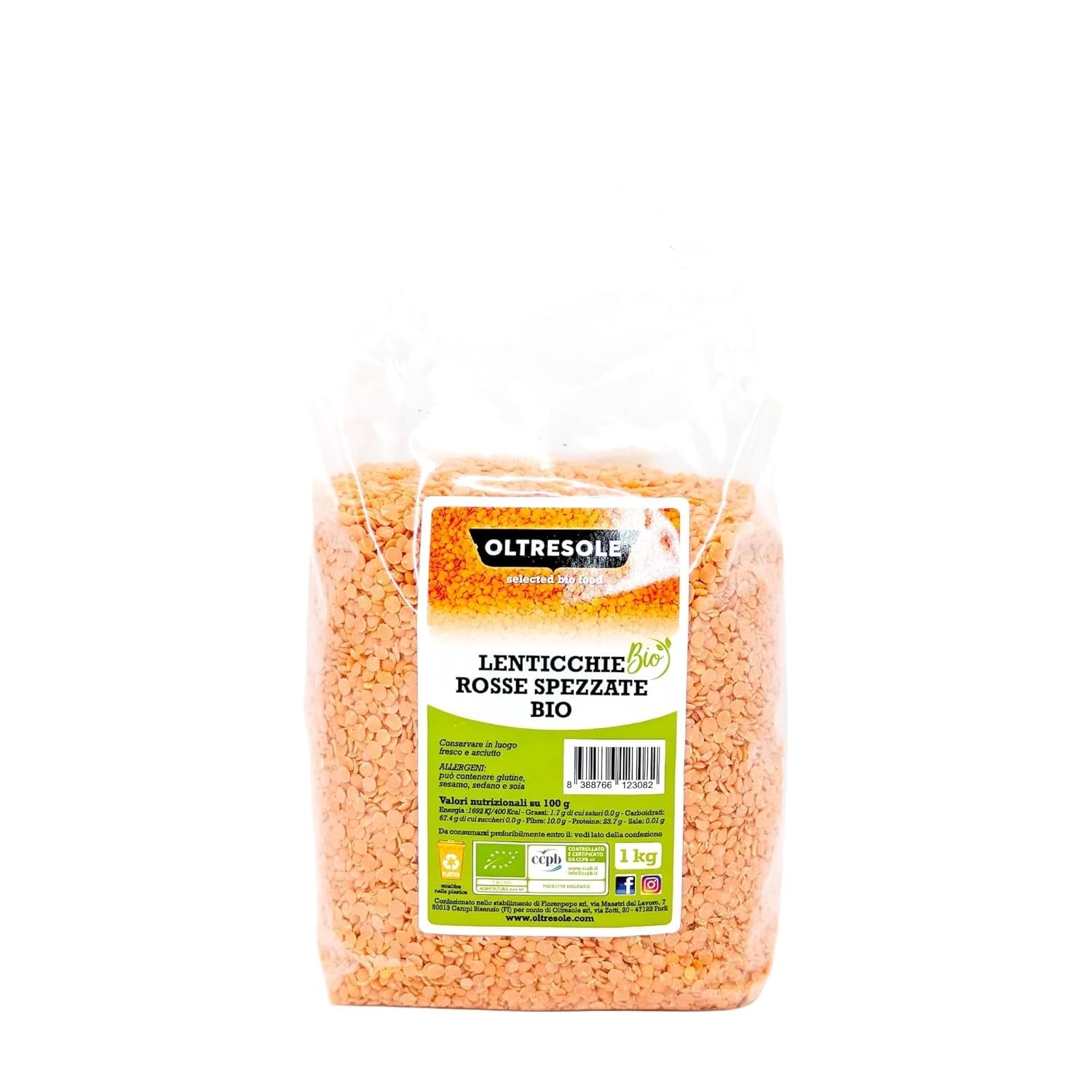 Geknackte rote Bio-Linsen, 5 kg, geschälte und geknackte Bio-Hülsenfrüchte, kein Einweichen erforderlich, Protein- und Ballaststoffquelle, Sparpaket