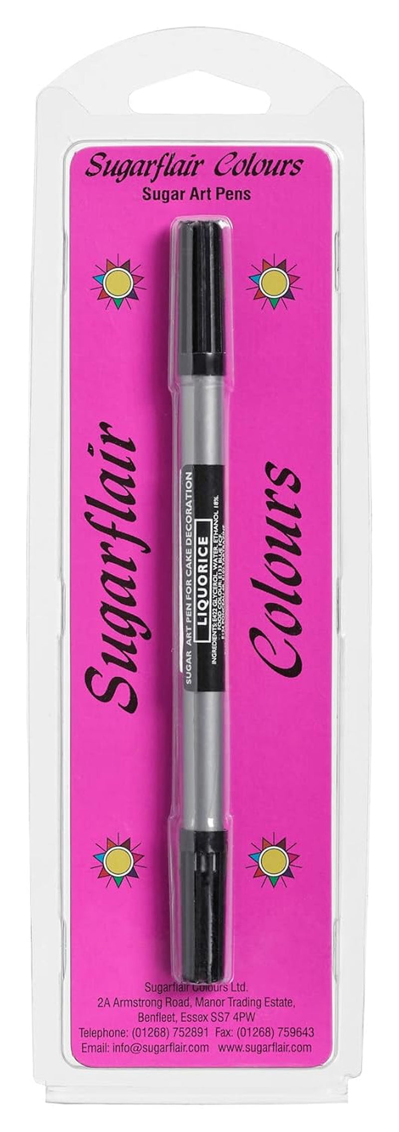 Sugarflair Lakritz-Lebensmittelfarbstifte – Stift für essbare Lebensmittel, Kuchenstift, Fondant-Dekoration, Marzipan und Royal Icing – 1 Stück