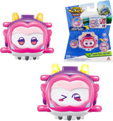 Super Wings Super Pets 4 Stück Shine, Golden Boy, Jerome, Ellie, umschaltbarer Gesichtsausdruck, Blitzeffekt, tragbares Spielzeug für 3, 4, 5, 6, 7, 8 Jahre alte Jungen und Mädchen, 5,1 cm große Actionfiguren, Naty Shop Ellie