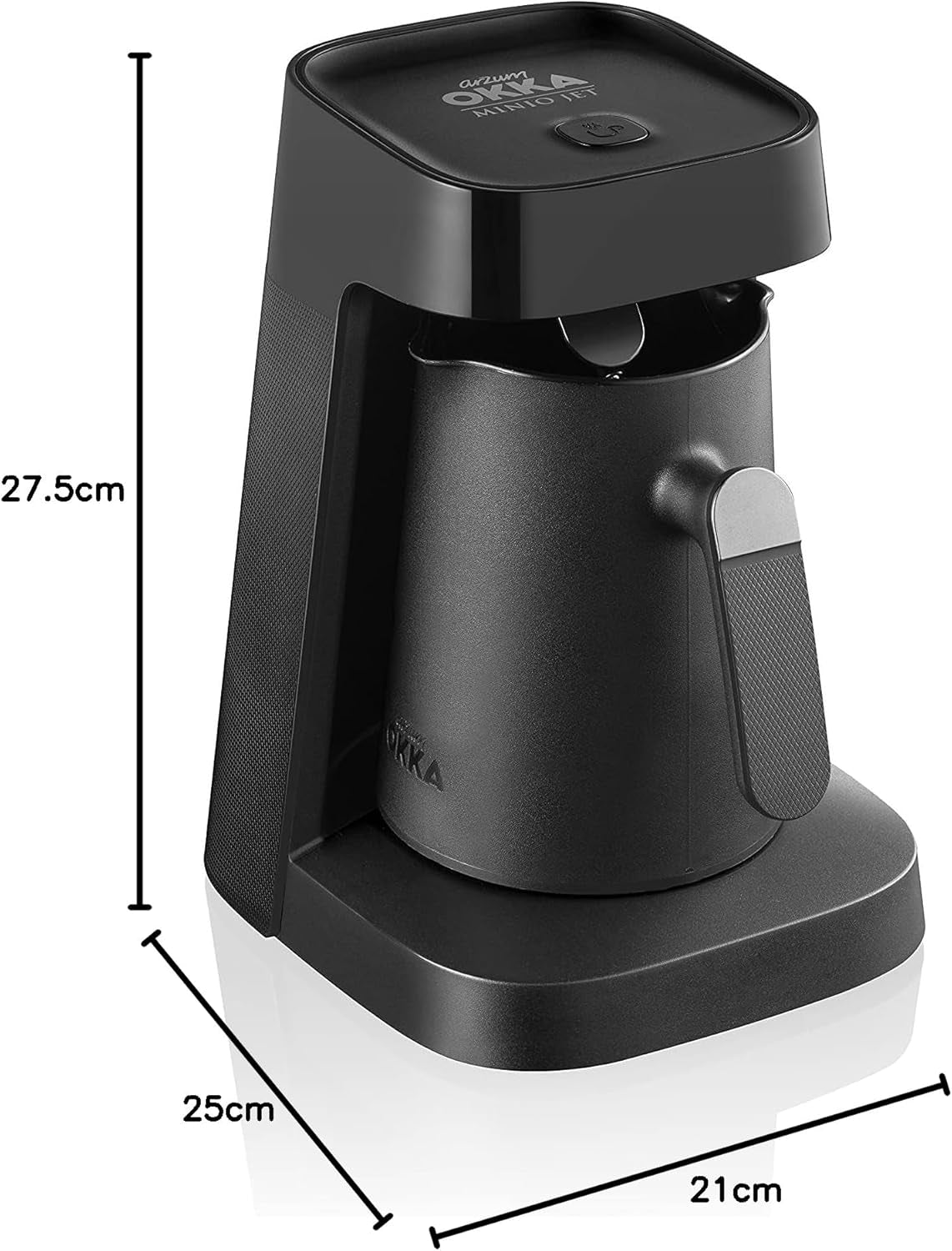 Türkische Kaffeemaschine Arzum Okka MINIO JET, 400 W, Fassungsvermögen 5 Tassen, Überlaufschutz, akustisches Warnsystem, Türkische Kaffeemaschine, Chrom