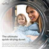 Night Lark Bettdecken- und Kissenbezug-Set, 10,5 Tog, Einzelbett, klassisches rotes Schottenmuster, luxuriöse Bettwäsche, hypoallergen, maschinenwaschbare Bettdecken und Bettdecken Naty Shop
