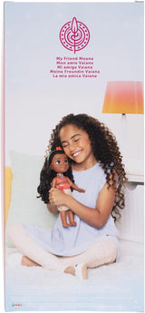 Disney Princess Moana, 35 cm große Puppe, reflektierende Glitzeraugen, bewegliche Gelenke, abnehmbares Outfit, Blumenclip, langes Haar, für Mädchen ab 3 Jahren