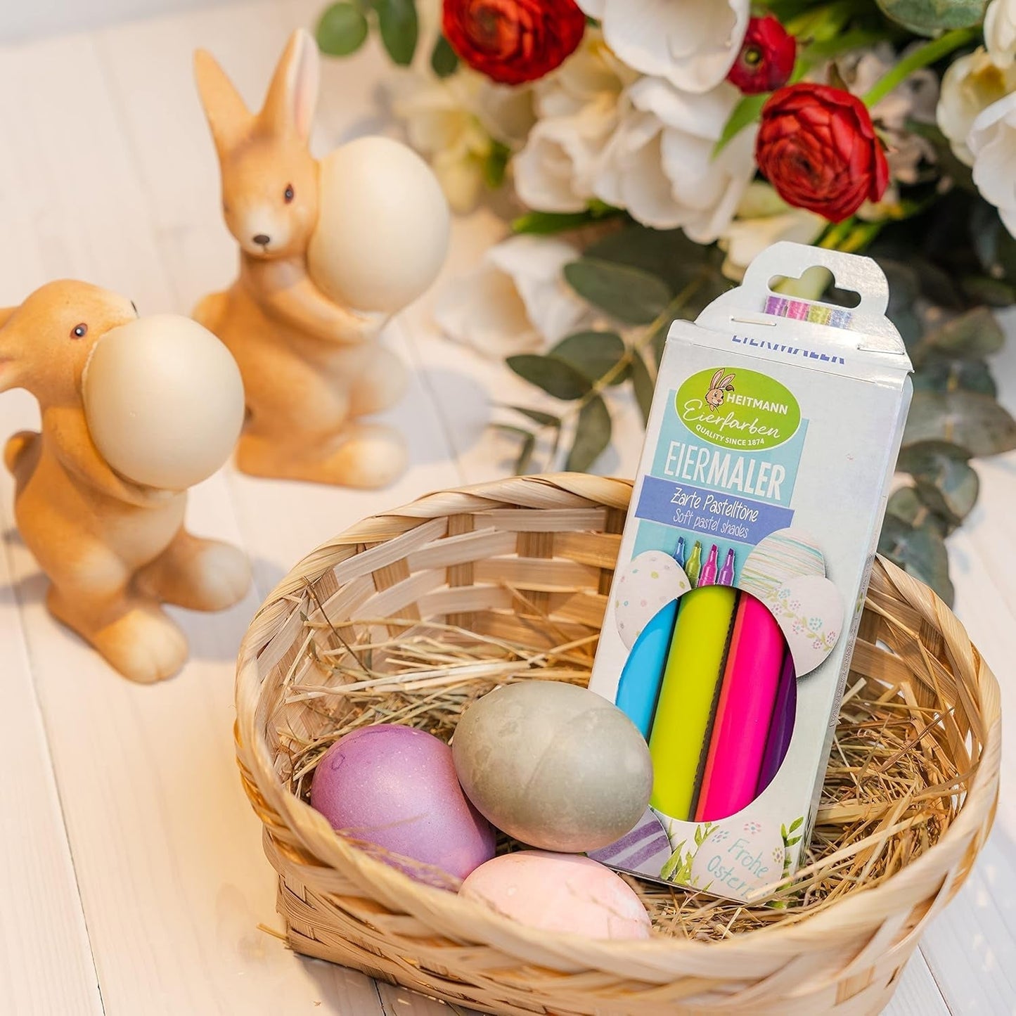 Heitmann Egg Colors - Egg Painter's Pastel - 4 Buntstifte in Rosa, Grün, Blau und Lila