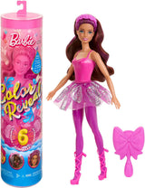 Barbie Color Reveal Puppe und Zubehör, Ballerina-Serie, 6 Überraschungen zum Auspacken, einschließlich Farbwechsel, inspiriert vom Hauptballetttrend (Stile können variieren), HRK17 Naty Shop Dolls Standardtitel