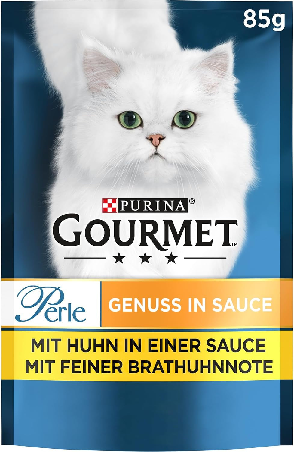 Gourmet Perle Delight Nassfutter für Katzen in Sauce mit Huhn, 26er Pack (26 x 85g)