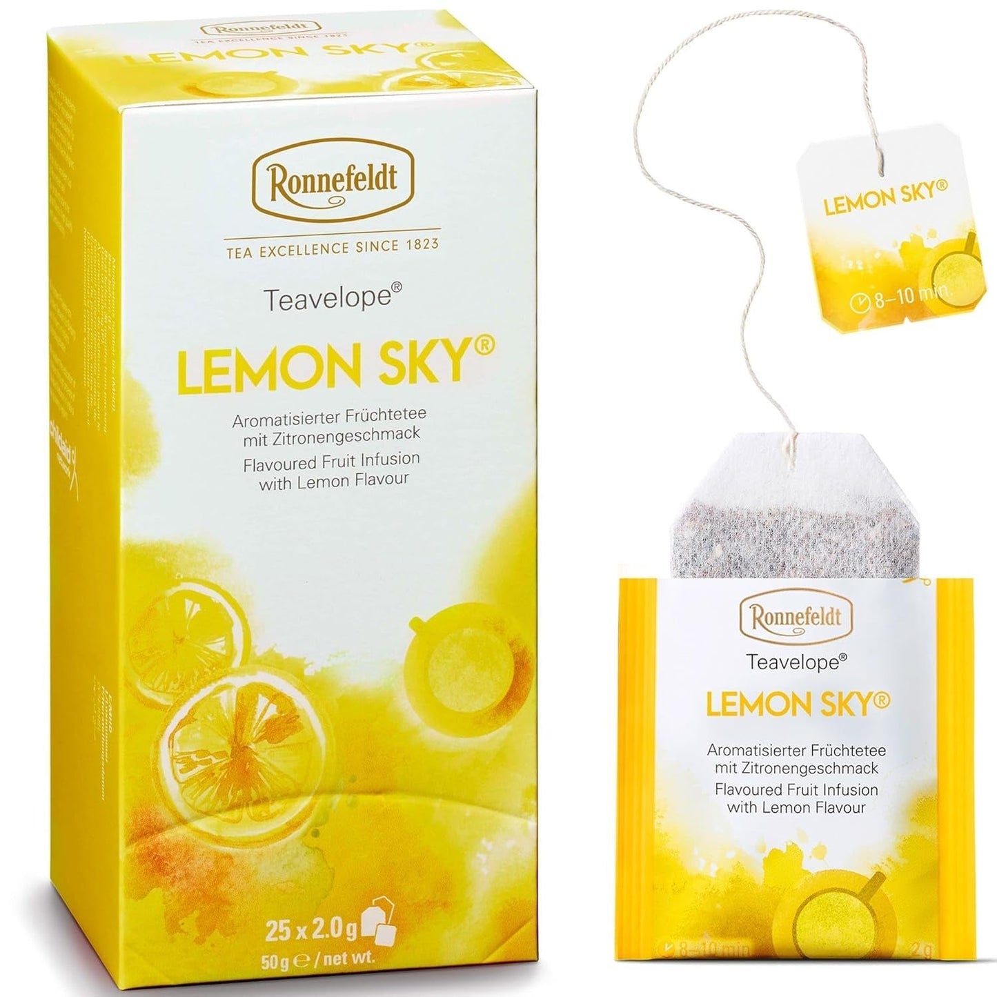 Teavelope „Lemon Sky“ – Früchtetee mit Zitronengeschmack, 25 Teebeutel, 50 g