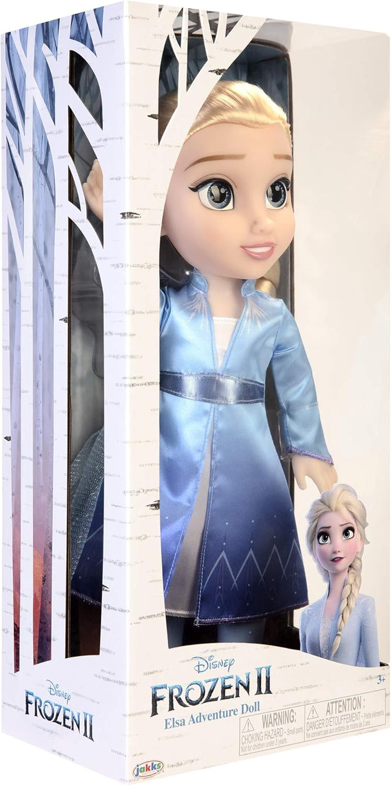 Disney Frozen 2 Elsa Reisepuppe, 35 cm große Puppe mit Kleid im Kultfilm-Stil, Stiefeln und langen geflochtenen Haaren für zusätzlichen Spielspaß, für Mädchen ab 3 Jahren