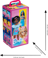 Theo Klein 5801 Barbie-Kleiderschrank mit Kleiderstangen und Fächern, Spielzeug für Kinder ab 3 Jahren, inklusive Zubehör, mehrfarbig