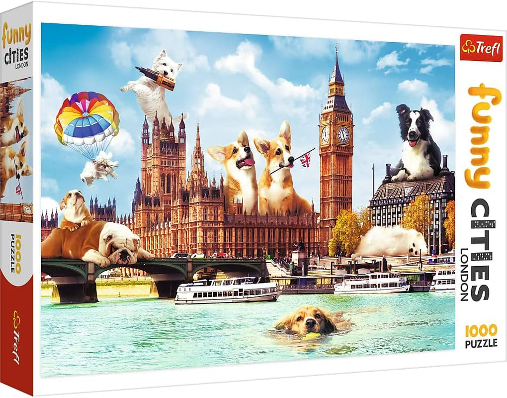 Puzzle – „1000“ – Lustige Hundeporträts Puzzle Naty Shop Dogs in London