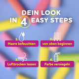 Lebendiges 12-Farben-Haarfärbestift-Set (Wagen) - einfach zu verwenden - auswaschbar - temporäre Haarfärbung - auch für dunkle Haarfarben - als Geschenk Halloween Karneval Geburtstag Weihnachten Haarfärbemittel Naty Shop