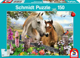 Schmidt Spiele Stute und Fohlen Puzzle für Kinder 150 Teile Puzzle Naty Shop Standardtitel