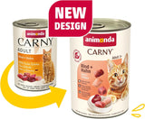 animonda Carny Adult Savory Variety (12 x 400 g), Nassfutter für ausgewachsene Katzen, Nassfutter mit 100 % Frischfleischzutaten, getreidefrei und zuckerfrei