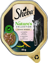 SHEBA Nassfutter für Katzen, Nature's Collection in Lachssauce, 2 x 11 x 85 g