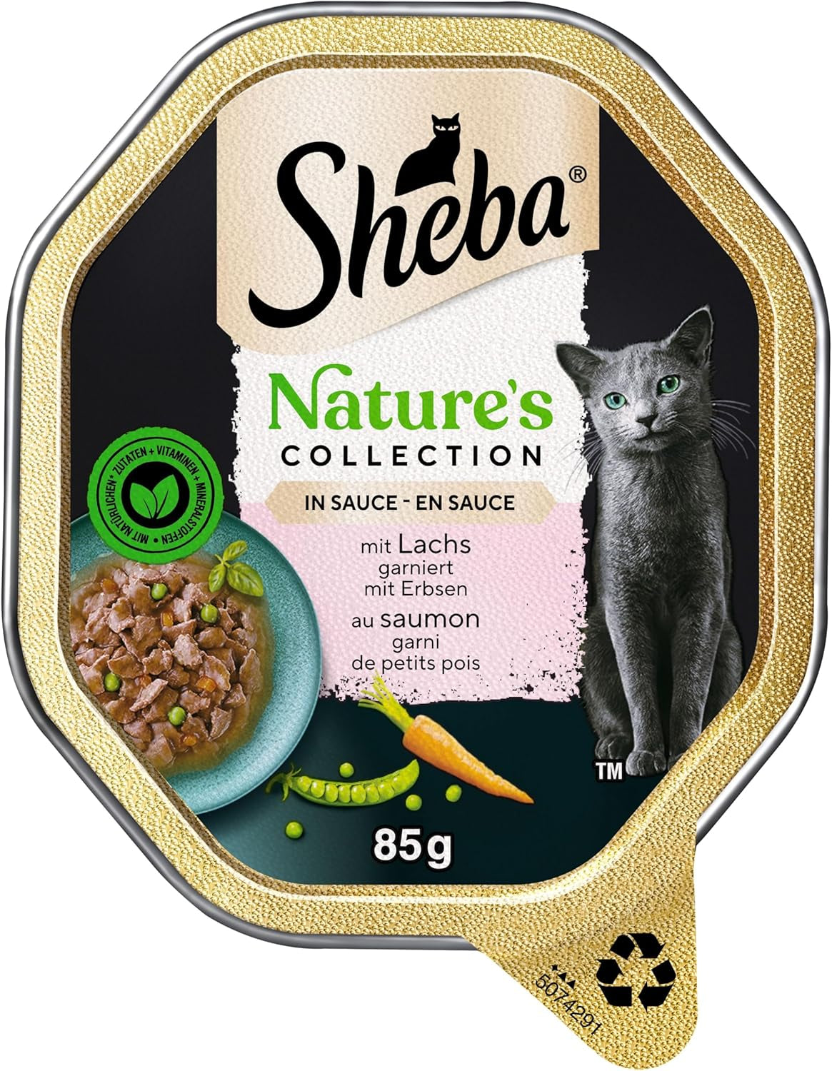 SHEBA Nassfutter für Katzen, Nature's Collection in Lachssauce, 2 x 11 x 85 g