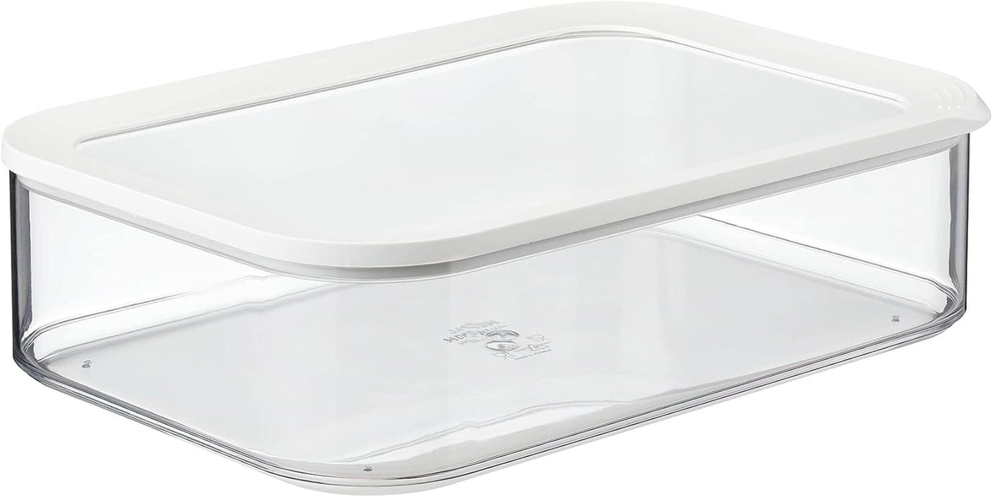 Mepal – Modula XXL Kühlschrank-Aufbewahrungsbox – Lebensmittelbehälter mit Deckel – Küchen-Organizer und Kunststoff-Aufbewahrungsbox – stapelbarer und verschließbarer Kühlschrank-Organizer – 4800 ml – weiße Lebensmittel-Aufbewahrungsboxen Naty Shop