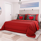 PETTI Artigiani Italiani – Winterdecke für Doppelbett, Maxi, einfarbig, doppelseitig, weiß, grau, 100 % Made in Italy. Bettdecken und Steppdecken Naty Shop Bordeaux, Bettgröße 140 x 200: [Steppdecke 240 x 260 cm]