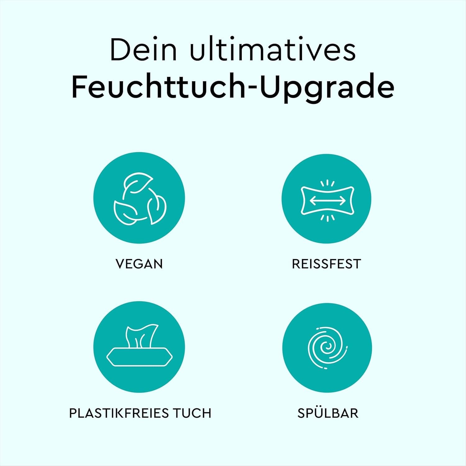 LILLYDOO Toiletten-Feuchttücher, 720 Stück (12 x 60), 100 % plastikfreie, spülbare Tücher, parfümfrei
