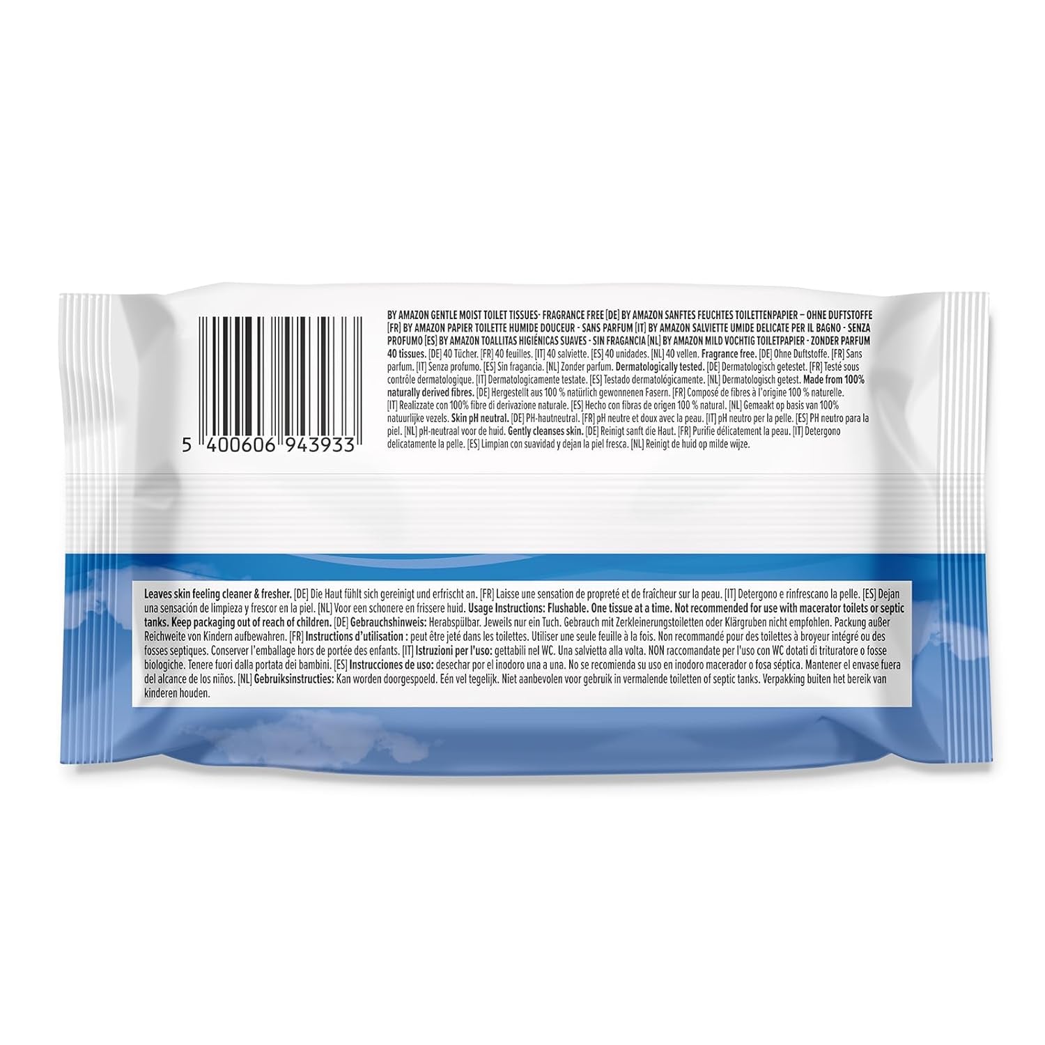 Von Amazon: Weiche, feuchte, geruchlose, fein saugfähige, parfümfreie Toilettentücher, 240 Stück (6 Packungen à 40 Stück) (ehemals Marke Presto!)