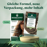 Permanentes Haarfärbegel 6N Dunkelblond – 170 ml I Ammoniakfrei, 100 % Abdeckung von grauem Haar I Getestet auf empfindlicher Haut, mit 8 Pflanzenextrakten Haarfärbemittel Naty Shop