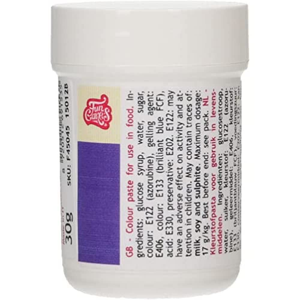 Konzentrierte Lebensmittelfarbe Funcakes Paste Color Königsblau; für Teig, Creme, Fondant, Marzipan, Teig, Modelliermasse und Blütenpaste. Halal und Koscher. 30 g