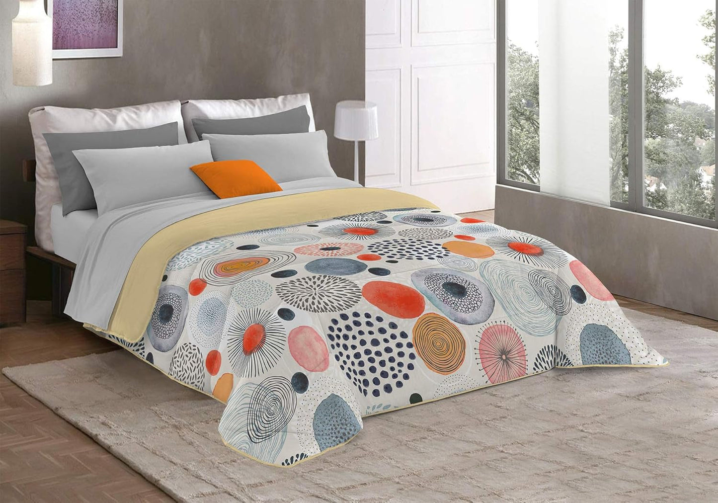 Fantasy T-Fa-Hypnotic-1P Winterdecke, Mikrofaser, Hypnotic, 170 x 260 cm. Steppdecken und Steppdecken Naty Shop Acquerello 170 x 260 cm